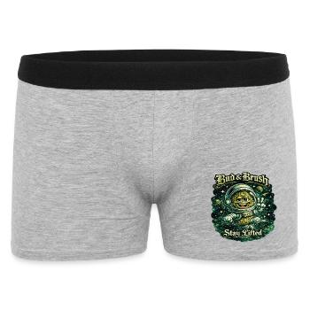 Cosmo-Kumpel im Weltraumanzug - Männer Boxer Shorts - Grau meliert - Vorne