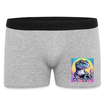 Gecko - Männer Boxer Shorts - Grau meliert - Vorne