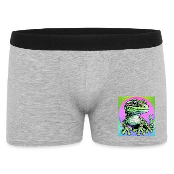 Gecko - Männer Boxer Shorts - Grau meliert - Vorne