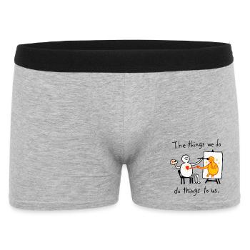 The Things We Do | Artist Quote - Men's Boxer Shorts - heather grey - Front