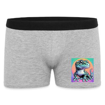 Gecko - Männer Boxer Shorts - Grau meliert - Vorne