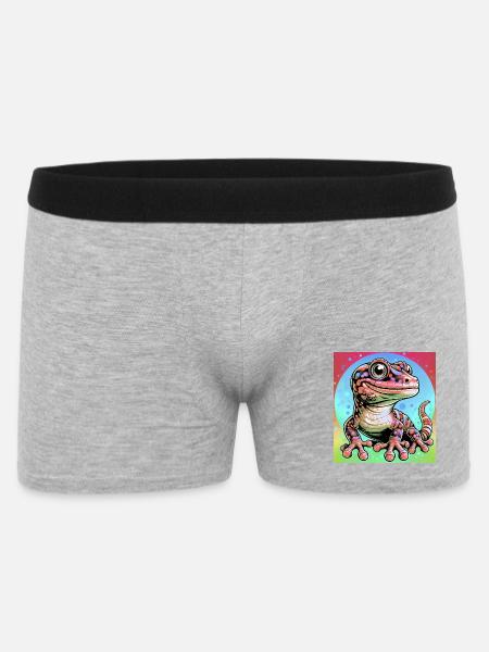 Gecko - Männer Boxer Shorts - Grau meliert