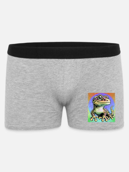 Gecko - Männer Boxer Shorts - Grau meliert