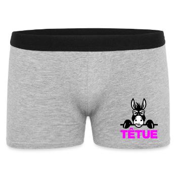 Hartnäckig - Männer Boxer Shorts - Grau meliert - Vorne