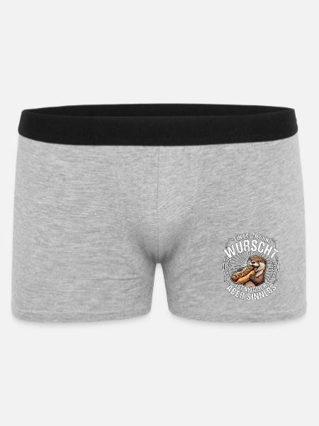 Hot Dog Otter Wurst - Männer Boxer Shorts - Grau meliert