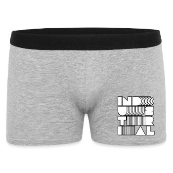 Lettrage Industrial Op Art - Boxer Homme - gris chiné - Devant