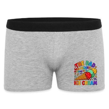 Vater kommt immer mit Eiscreme - Men's Boxer Shorts - heather grey - Front
