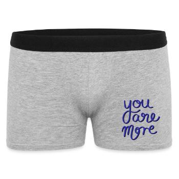 Tu es plus - Boxer Homme - gris chiné - Devant