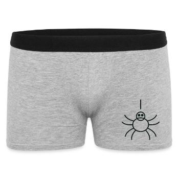 Minimalist Linear Spider - Men's Boxer Shorts - heather grey - Front