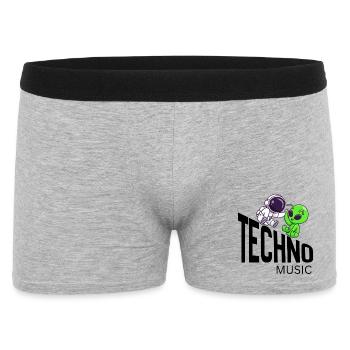 Cosmic Buddy : Astronaute & Alien - Boxer Homme - gris chiné - Devant
