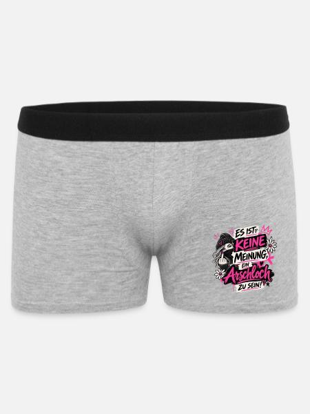Meinungsfreiheit - Männer Boxer Shorts - Grau meliert