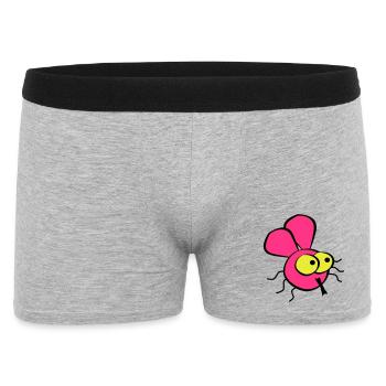 Fliege - Männer Boxer Shorts - Grau meliert - Vorne