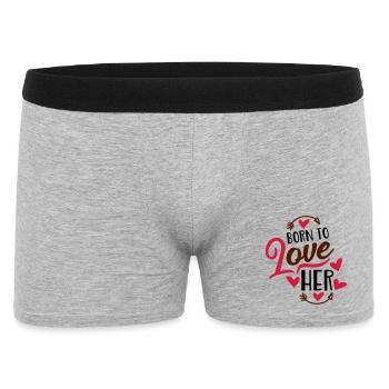 amour - Boxer Homme - gris chiné - Devant