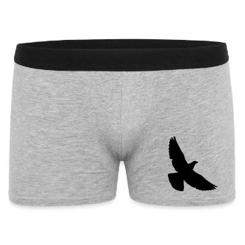 Taube - Männer Boxer Shorts - Grau meliert - Vorne