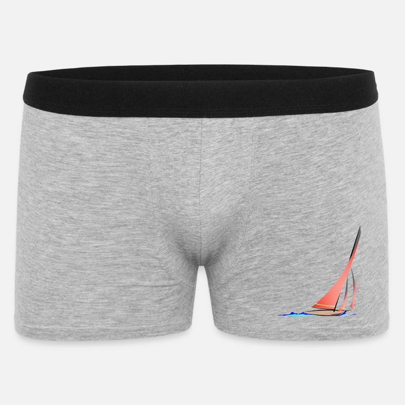 Segelboot Geschwindigkeit - Männer Boxer Shorts - Grau meliert