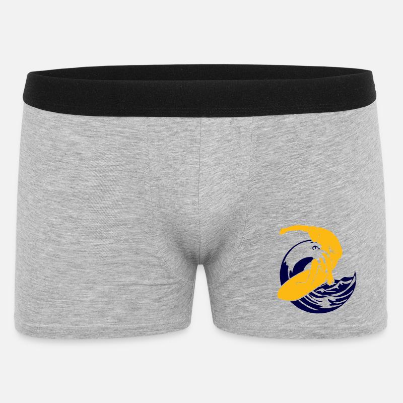 Surfboard | Surfer | Surf - Männer Boxer Shorts - Grau meliert