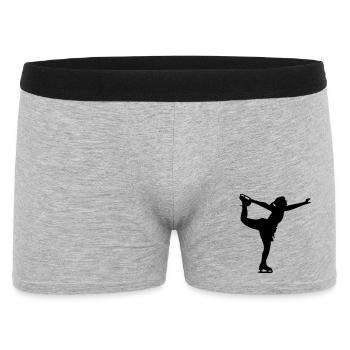 Figure Skating Dancing girl or woman - Men's Boxer Shorts - heather grey - Front