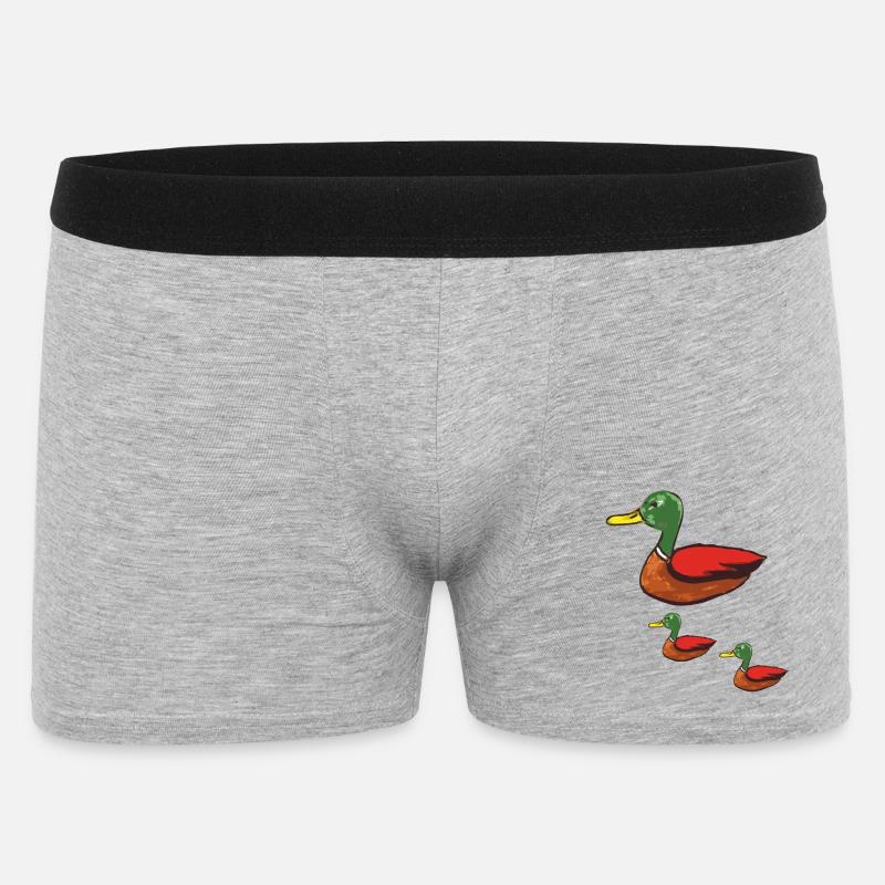ente Mama - Männer Boxer Shorts - Grau meliert