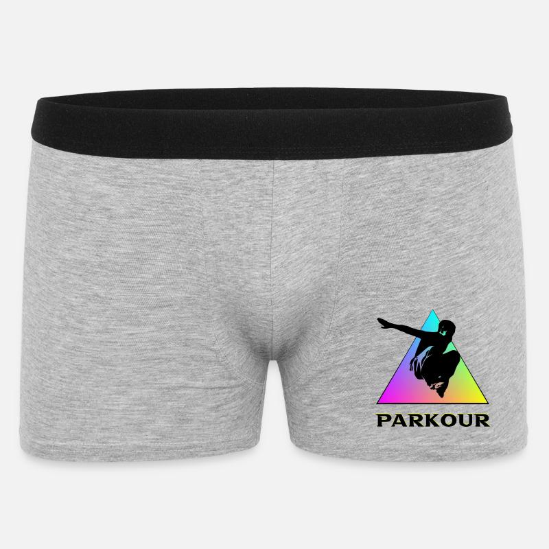 Parkour - Männer Boxer Shorts - Grau meliert