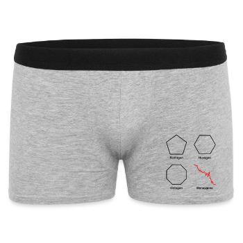 Argent, Actions, Bourse, Trading, Finance, Investisseur - Boxer Homme - gris chiné - Devant