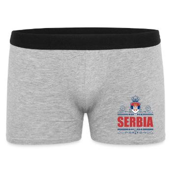 SERBIE - Boxer Homme - gris chiné - Devant