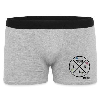 Schule 2022 - Männer Boxer Shorts - Grau meliert - Vorne