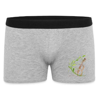 Violin with flower tendril, musician - Men's Boxer Shorts - heather grey - Front