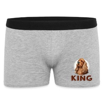 COCKER SPANIEL DOG FIGHTING CUTE BREED RESCUE - Men's Boxer Shorts - heather grey - Front