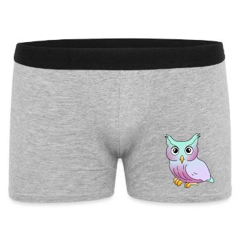 Hibou - Boxer Homme - gris chiné - Devant