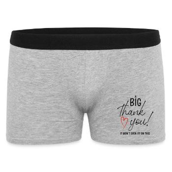 A BIG THANK YOU - Männer Boxer Shorts - Grau meliert - Vorne