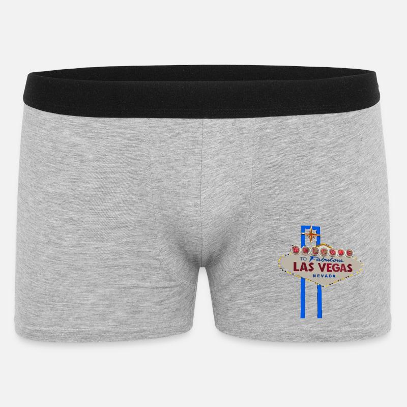 Las Vegas - Männer Boxer Shorts - Grau meliert