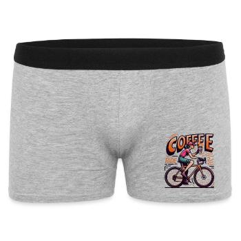 Illustration de balade de café vibrant - Boxer Homme - gris chiné - Devant