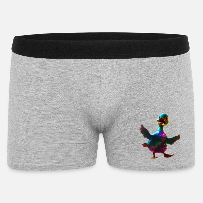Dancing Duck - Men's Boxer Shorts - heather grey