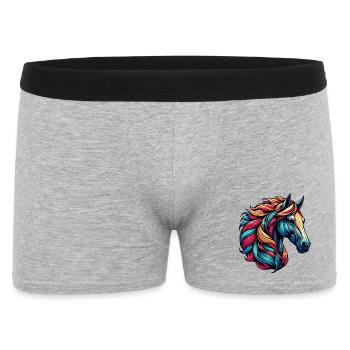 Horse - Men's Boxer Shorts - heather grey - Front