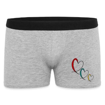 COEUR. COUPLE. JUST MARRIED. EVJF. SAINT VALENTIN. - Boxer Homme - gris chiné - Devant
