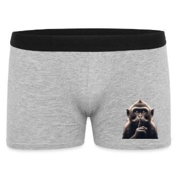A Silent Monkey - Men's Boxer Shorts - heather grey - Front