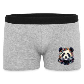 Panda - Männer Boxer Shorts - Grau meliert - Vorne