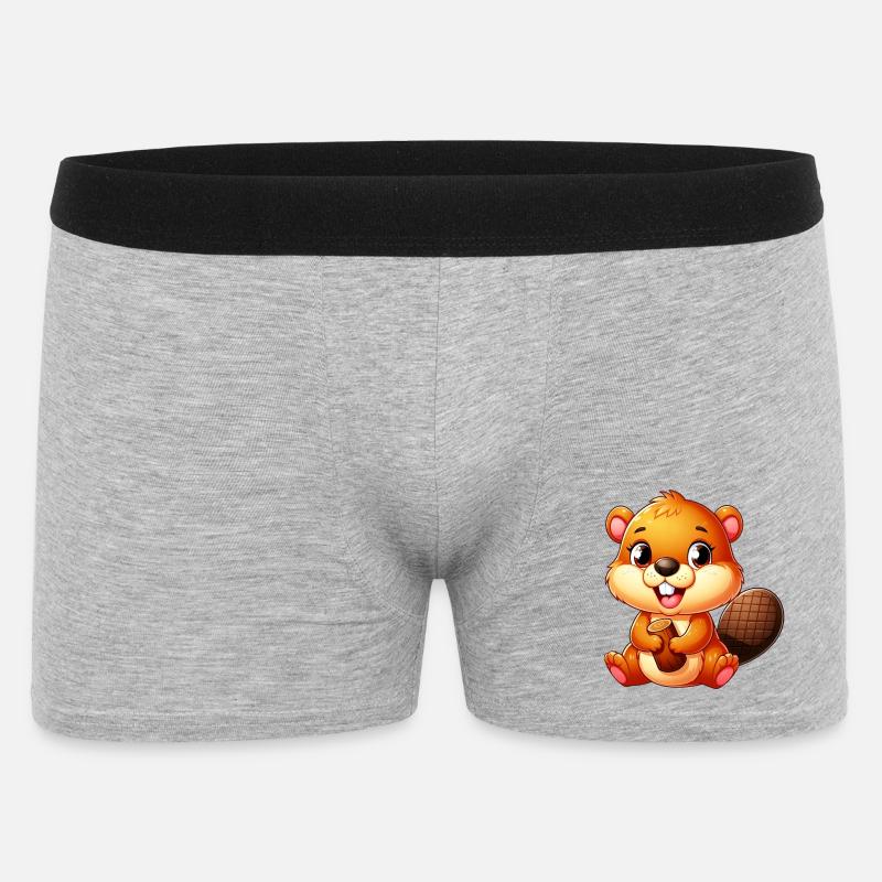Bieber - Männer Boxer Shorts - Grau meliert