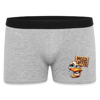 Need Coffee - Brauchte Kaffee - Männer Boxer Shorts - Grau meliert - Vorne