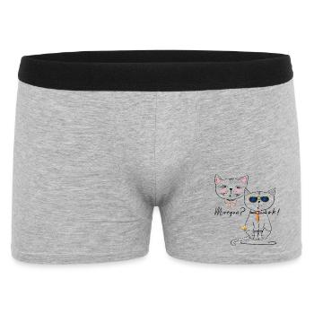 Cat and tomcat tomorrow? OK! - Men's Boxer Shorts - heather grey - Front