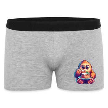 Bigfoot Sasquatch Sweet Lasagna Italian - Men's Boxer Shorts - heather grey - Front