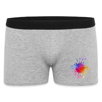 Colorful Splash of Color - Gradient Watercolor - Men's Boxer Shorts - heather grey - Front