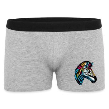 Zèbre - Boxer Homme - gris chiné - Devant