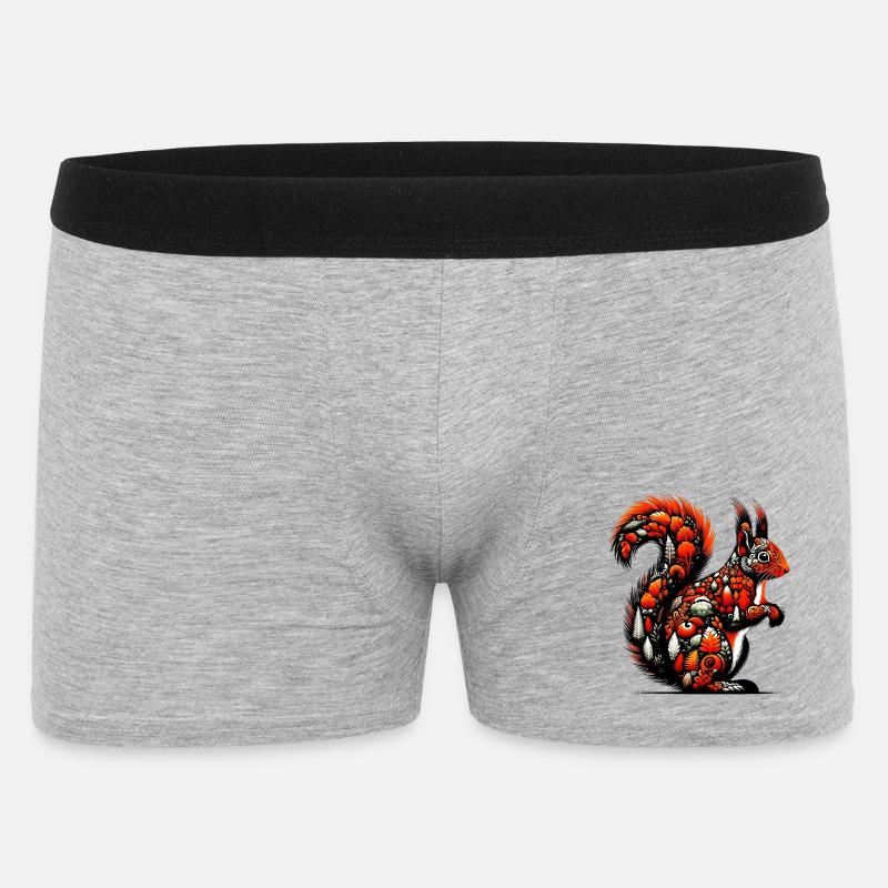 Eichhörnchen - Männer Boxer Shorts - Grau meliert