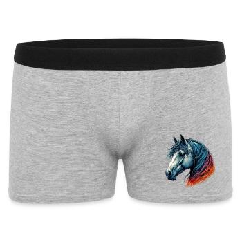 Pferd - Männer Boxer Shorts - Grau meliert - Vorne