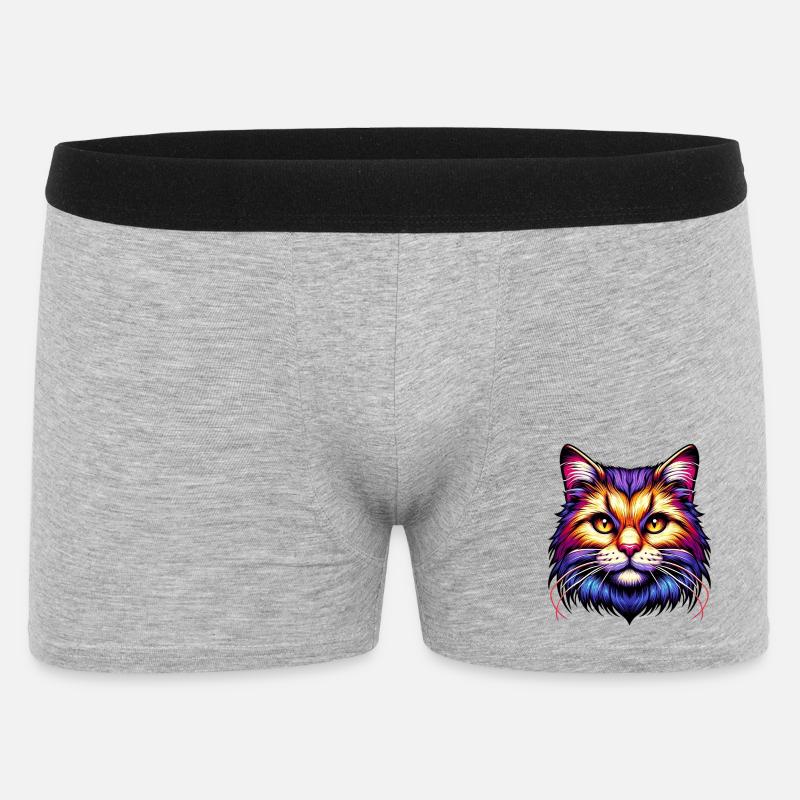 Cat - Men's Boxer Shorts - heather grey