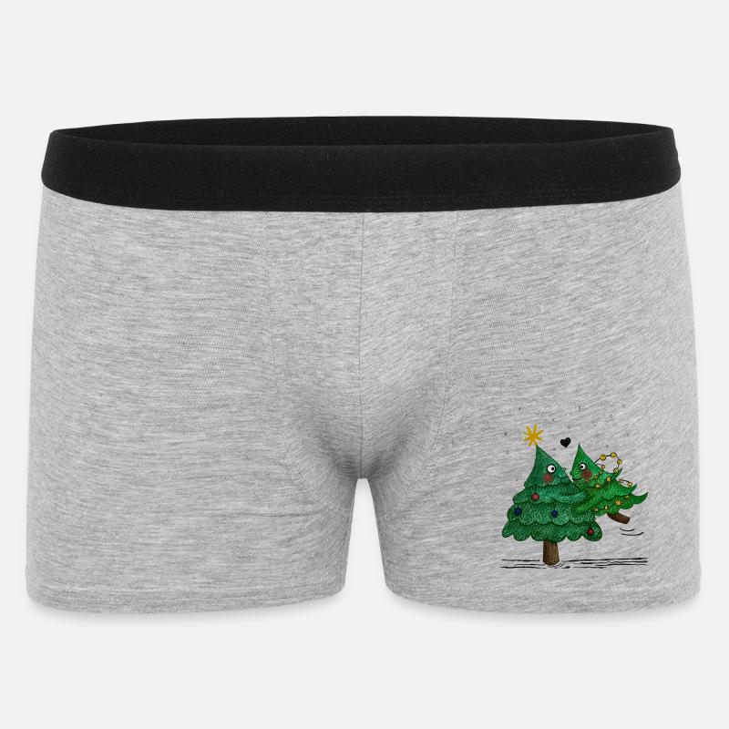 De jolis sapins de Noël - Boxer Homme - gris chiné