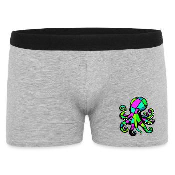 Octopus - Men's Boxer Shorts - heather grey - Front