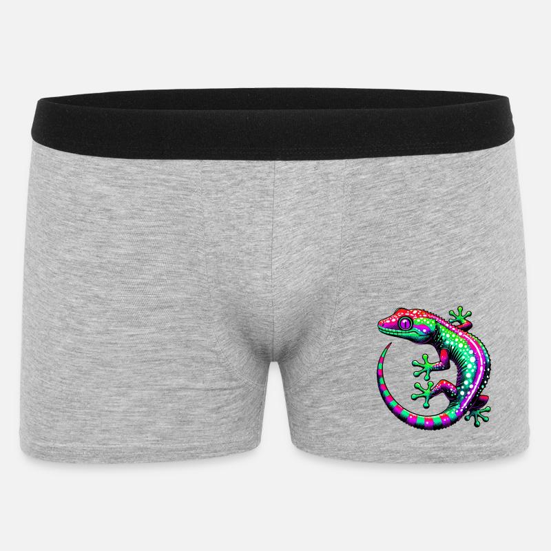 Gecko - Männer Boxer Shorts - Grau meliert