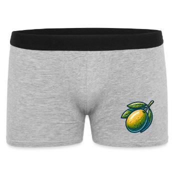 Stylized Olive Green Yellow - Men's Boxer Shorts - heather grey - Front